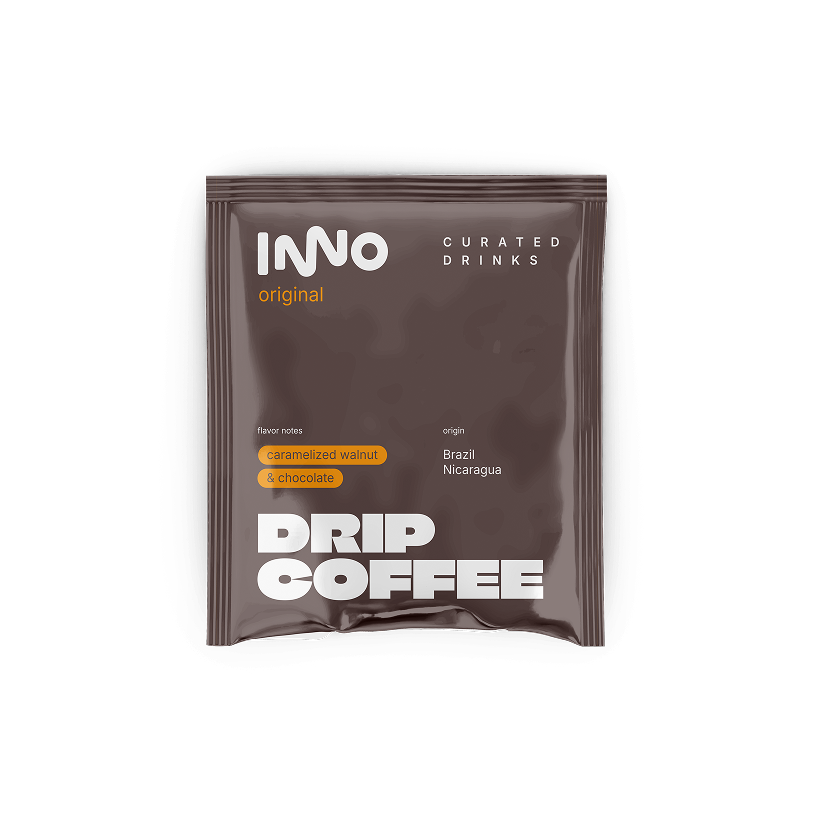 Sachet of specialty drip coffee from Brazil and Nicaragua